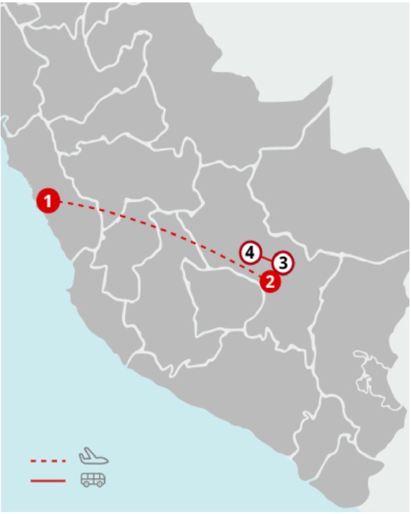 Mapa del Recorrido — Amanecer del Inca
